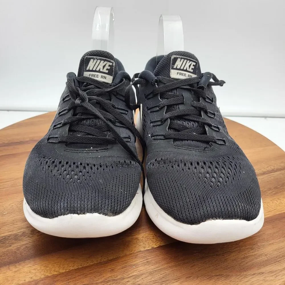 Nike Womens‎ Free RN Running Shoes Womens Size 9 831509-001 Black White Trainers